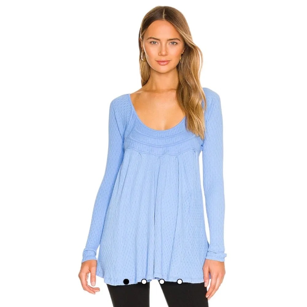 Blue Long Sleeve Shirt Free People